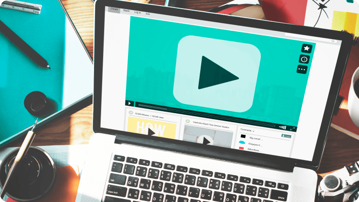 Visual instructions on producing a website video, highlighting essential tips and resources for successful video creation.